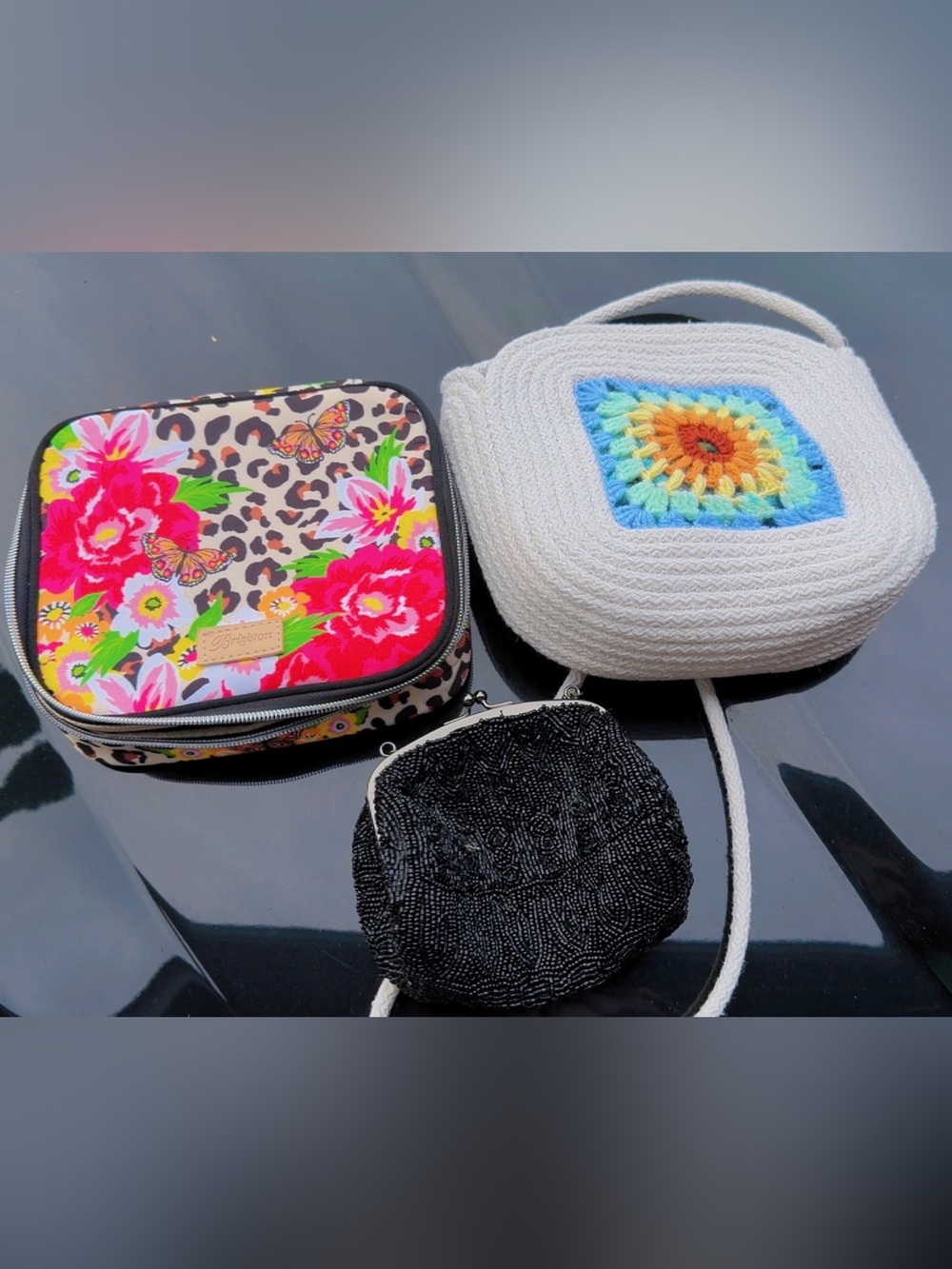 Brighton Floral Leopard Travel Jewelry Case Cosmetic Organizer Butterfly Print